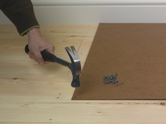 Flooring Underlayment — hardboard application example